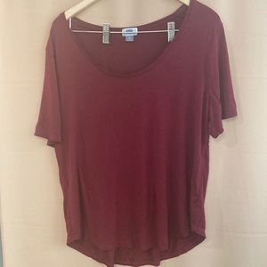 Maroon old navy shirt